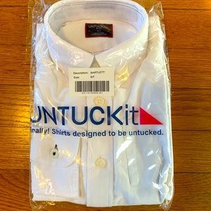Untuckit Boys White Dress Shirt Size 6-7